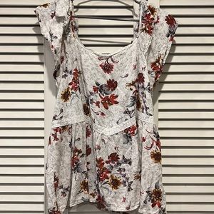 Light floral blouse